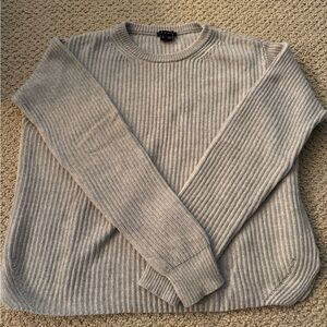 Theory Light Gray Cotton/Cashmere Sweater